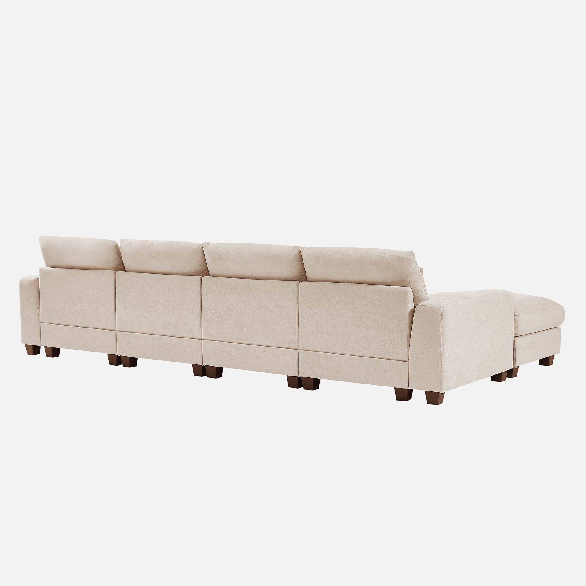 Modern L-Shape Feather Filled Sectional Sofa