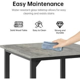 AWQM 5 Piece Dining Table Set, Dining Table Set for 4, Marble Table and 4 Upholstered Leather Chairs, Compact Dining Table Set for Small Spaces, Apartments, Kitchens, Dining Rooms. White