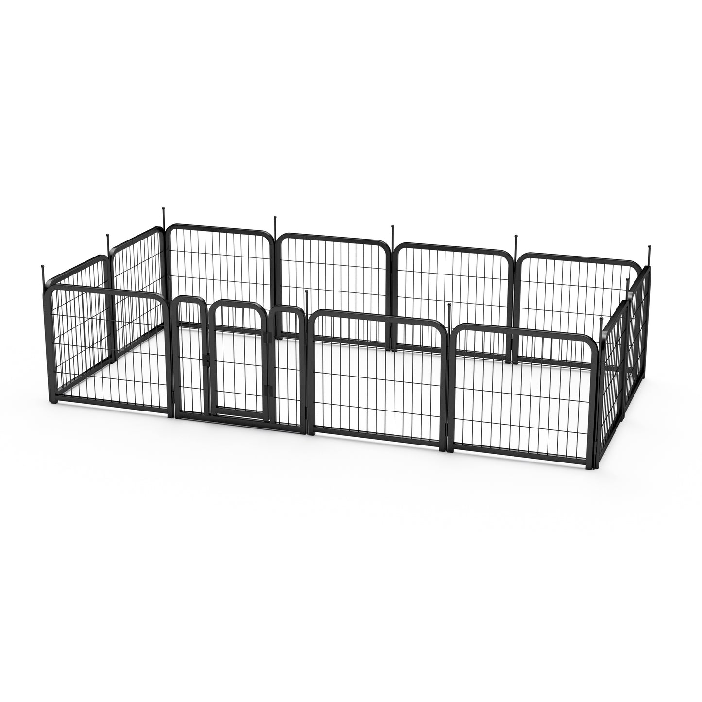 AWQM Outdoor Dog Fence, 12 Panel Dog Fence 24 Inch Small Dog Pet Fence