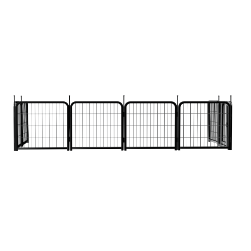 AWQM Outdoor Dog Fence, 8 Piece Dog Fence 24 Inch Small Dog Pet Pen