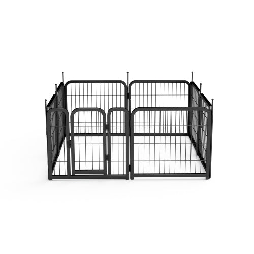 AWQM Outdoor Dog Fence, 8 Piece Dog Fence 24 Inch Small Dog Pet Pen