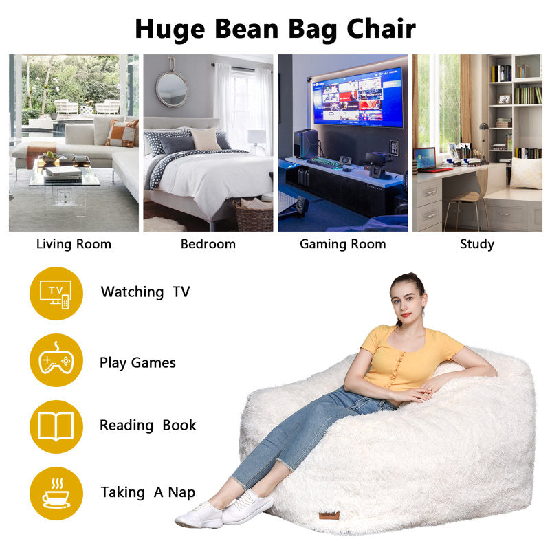 AWQM Faux Fur Classic Bean Bag