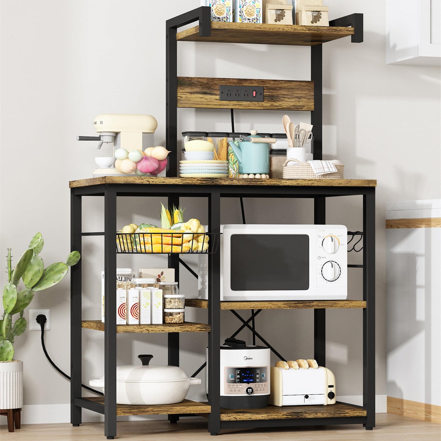 AWQM Storage Kitchen Baking Rack with Power Socket