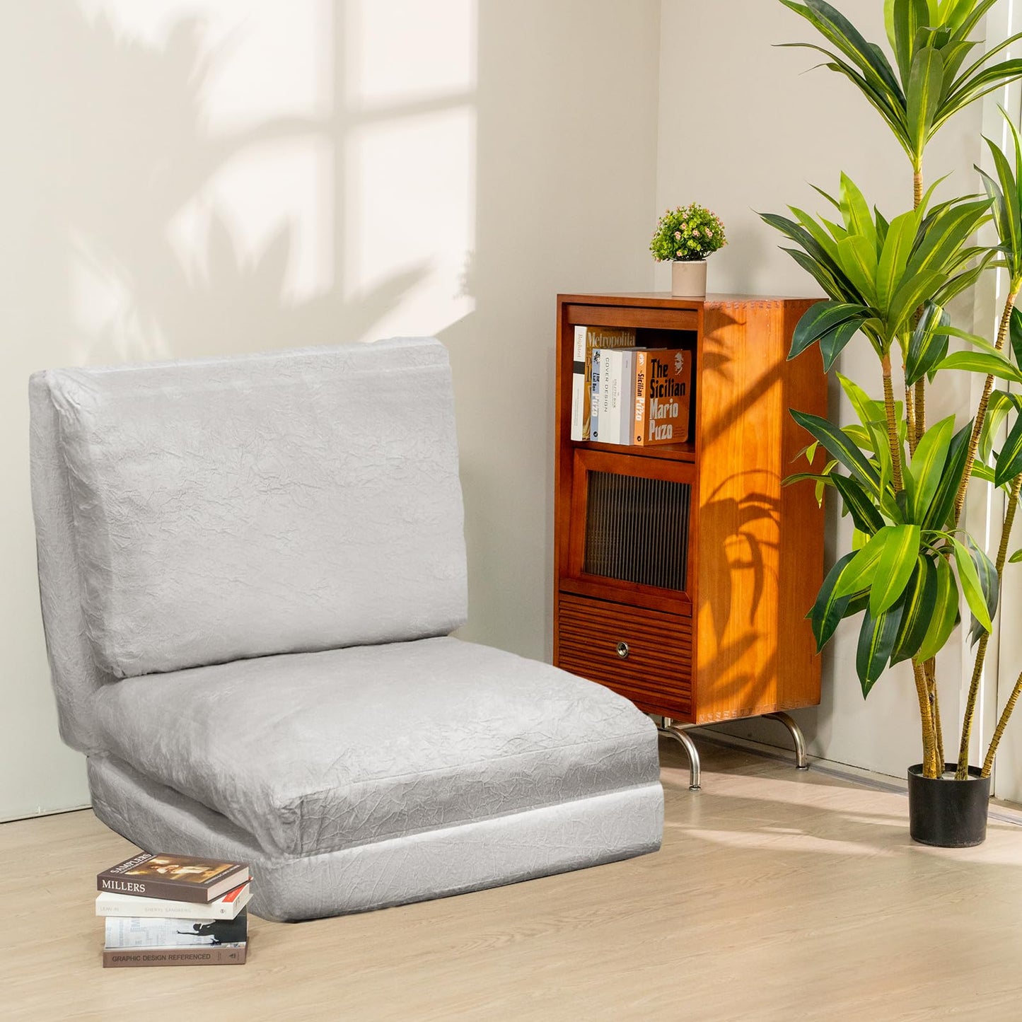 AWQM Bean Bag Bed Folding Sofa Bed, T Shape Folding Mattress