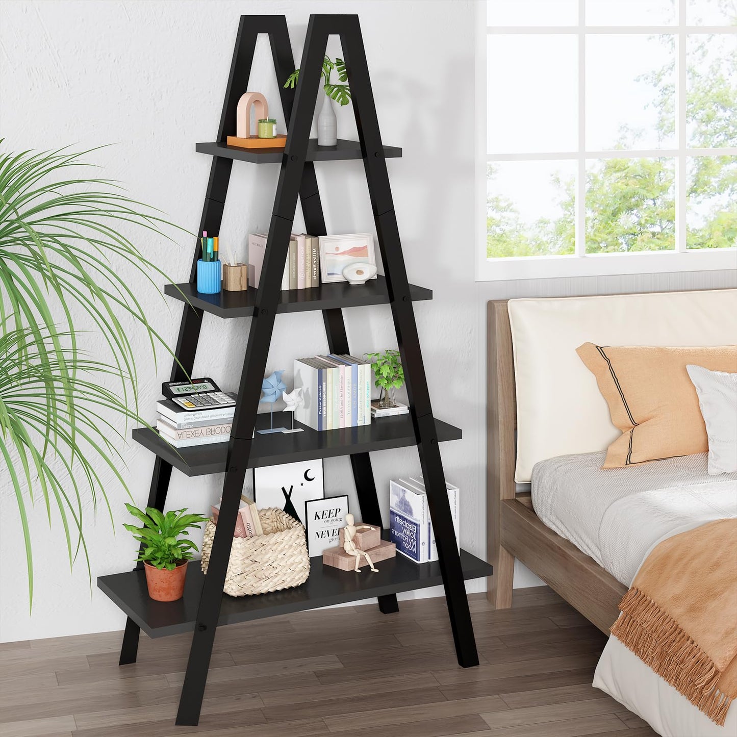 AWQM 4-story A-frame, industrial metal vertical ladder frame