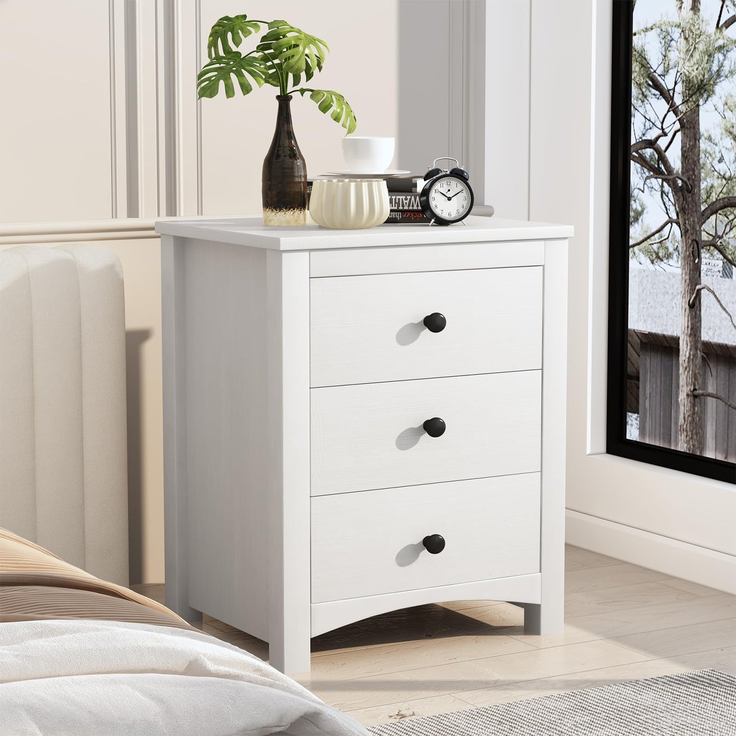 AWQM Nightstand, Bedroom Nightstand, Modern Bedside Sofa Cabinet