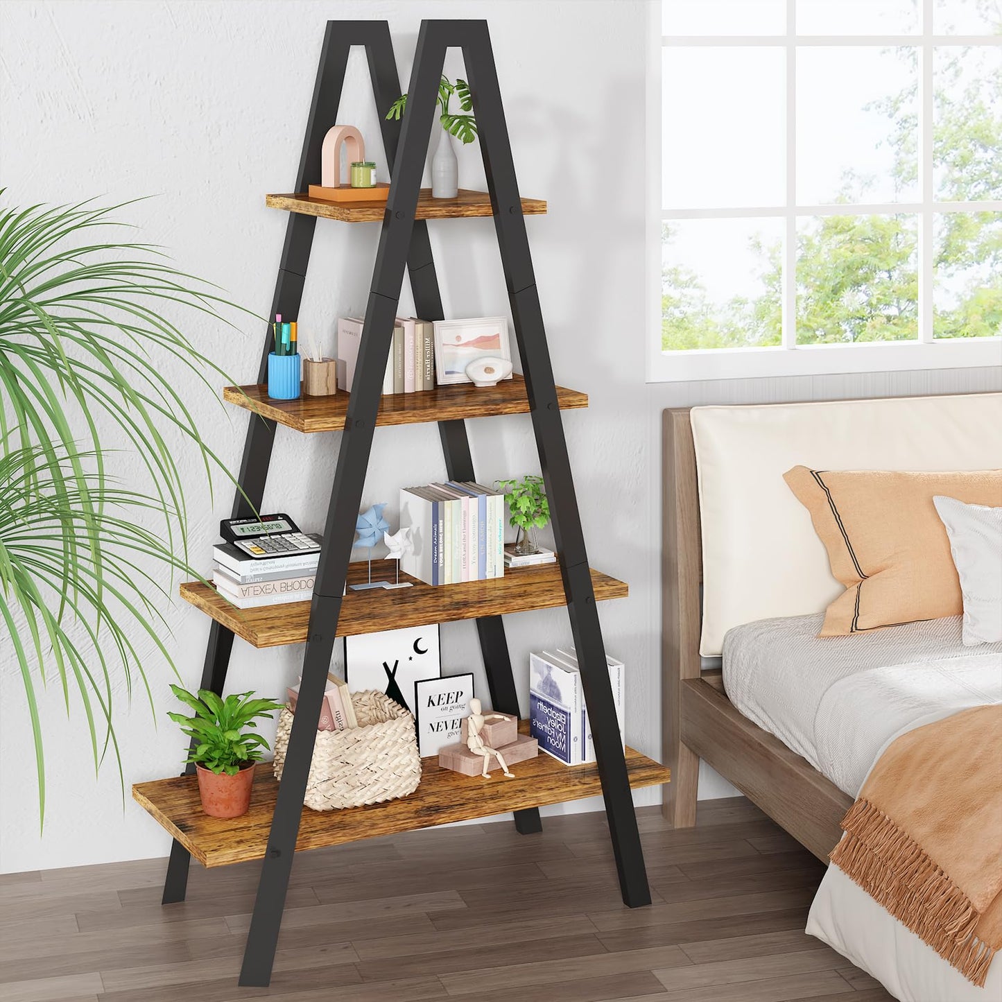 AWQM 4-story A-frame, industrial metal vertical ladder frame