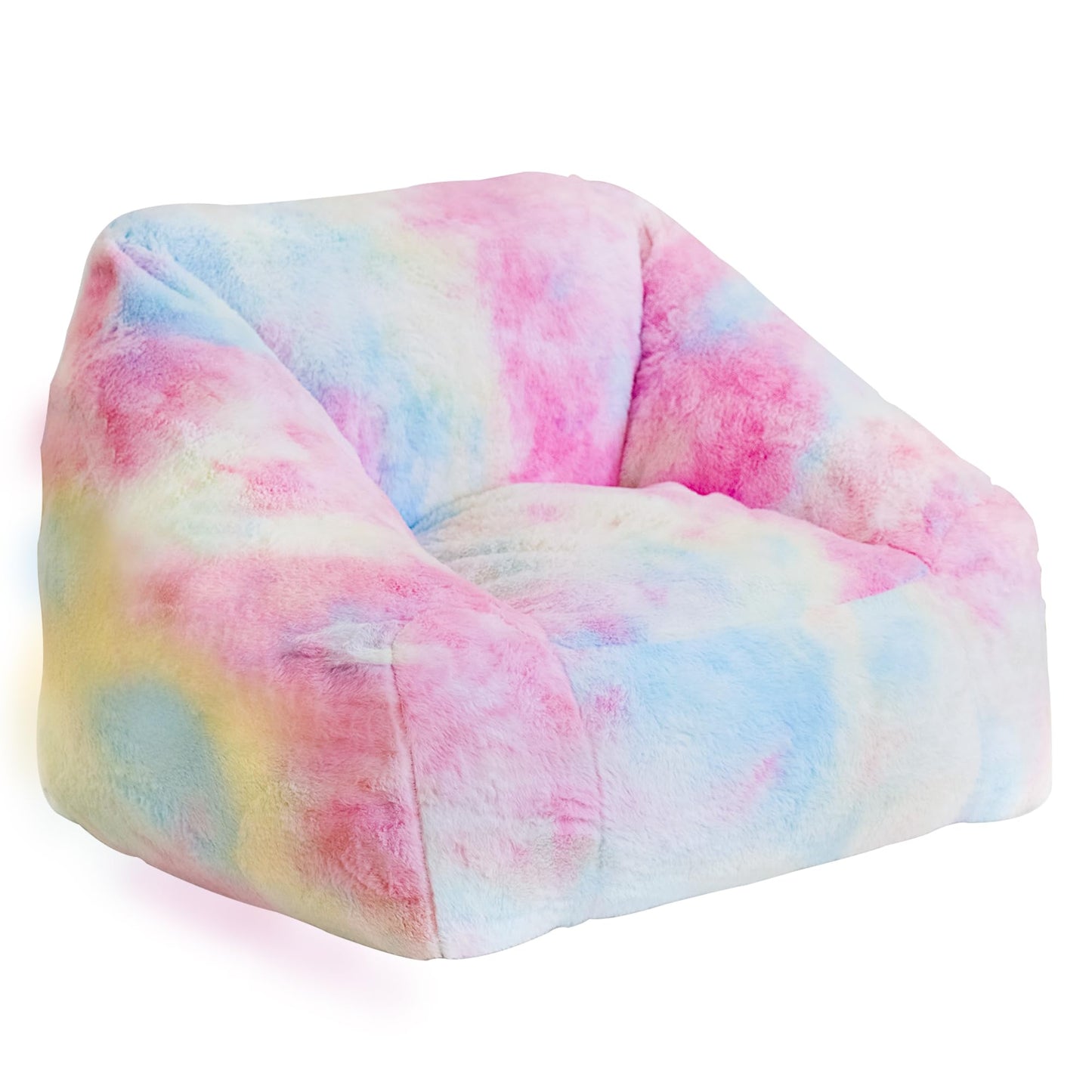 AWQM Kids Bean Bag Chair, Modern Rainbow Color Bean Bag Sofa