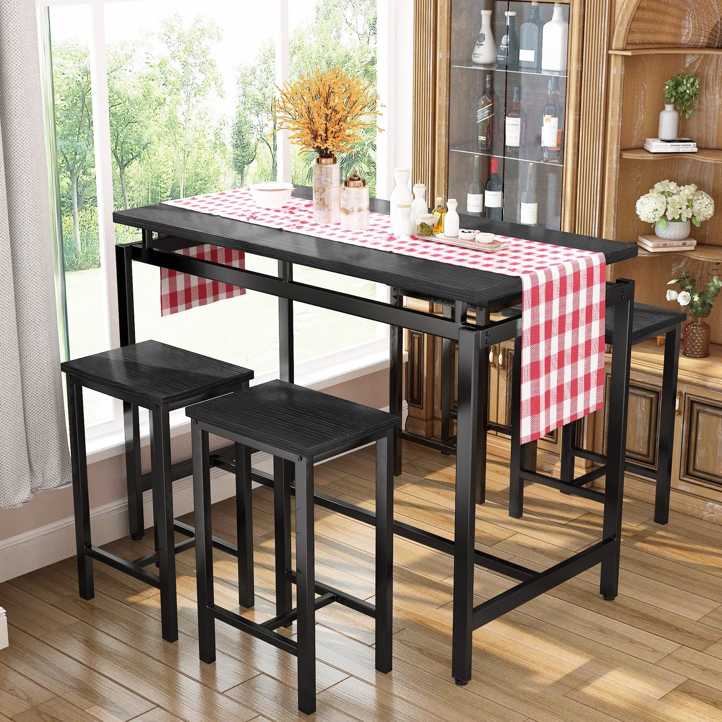 AWQM Modern Kitchen Dining Table and Chairs 4 Dining Table Set