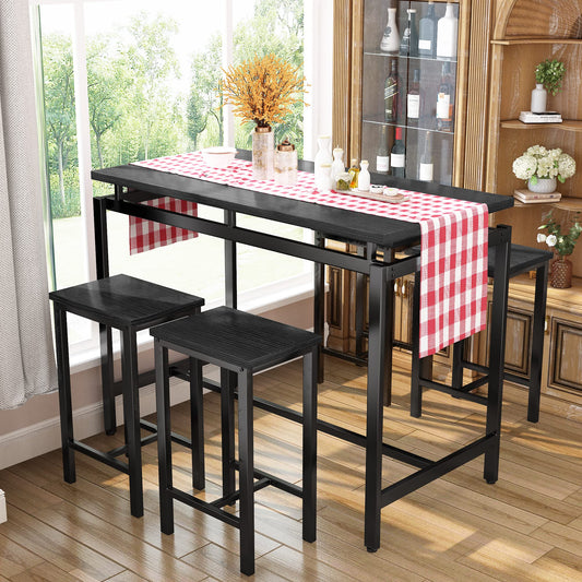AWQM Modern Kitchen Dining Table and Chairs 4 Dining Table Set