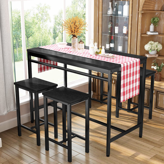 AWQM Modern Kitchen Industrial Dining Table and Chairs , Dining Table Set for 4
