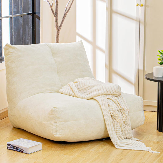 AWQM Adult bean bag chair with ergonomic support reading floor sofa chair.