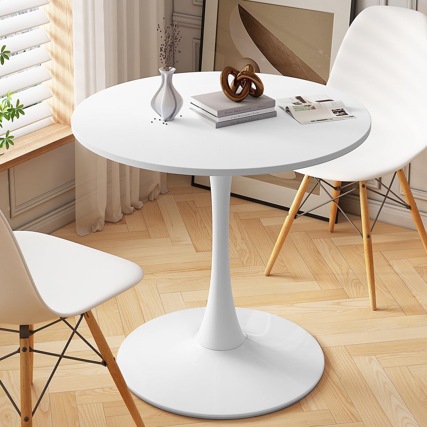 AWQM 32-Inch Modern Round Dining Table, Tables for 2-4