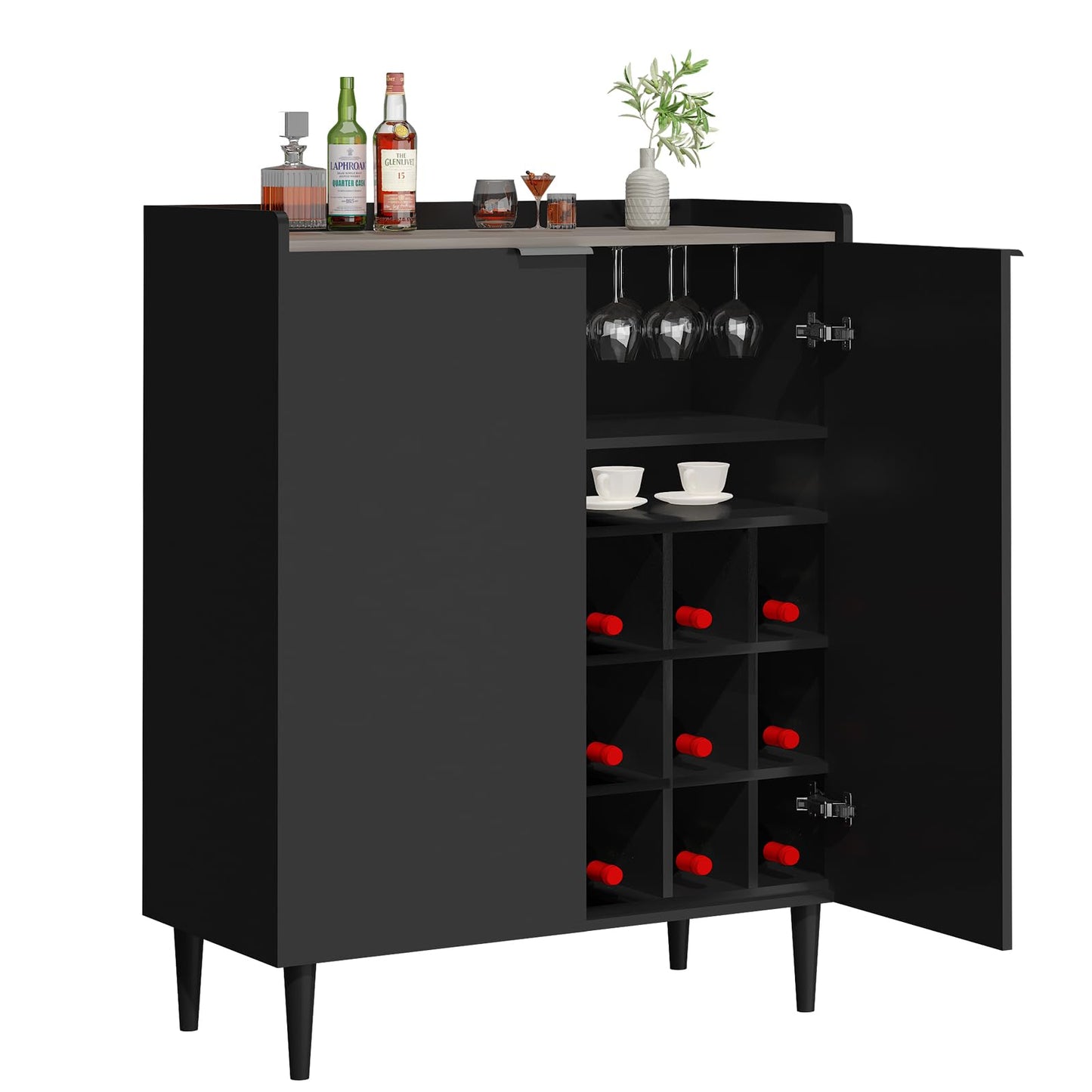 AWQM Bar cabinets, industrial bar cabinets for liquor and glasses