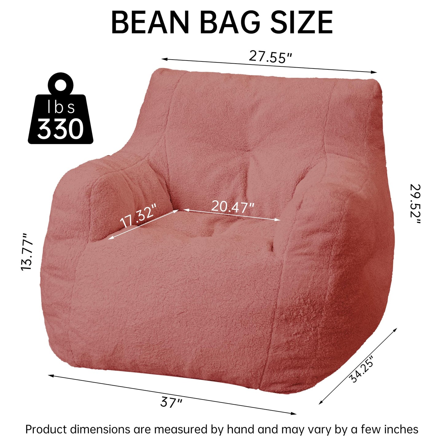 AWQM Bean Bag Chair, Tufted Soft Padded Bean Bag Chair, Lazy Susans