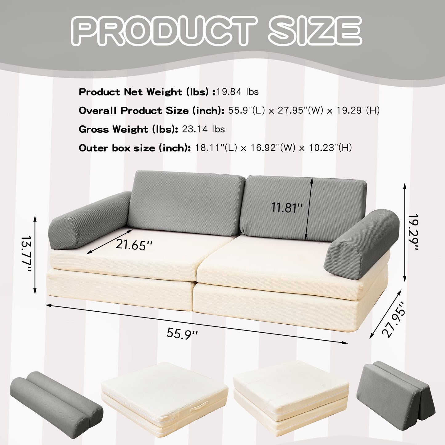 AWQM Modular children's play sofa