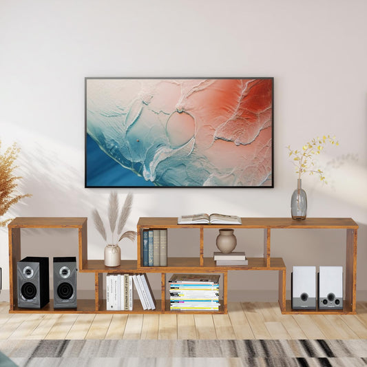 AWQM TV cabinet base frame, 2 piece cube bookshelf freestanding tv cabinet base frame