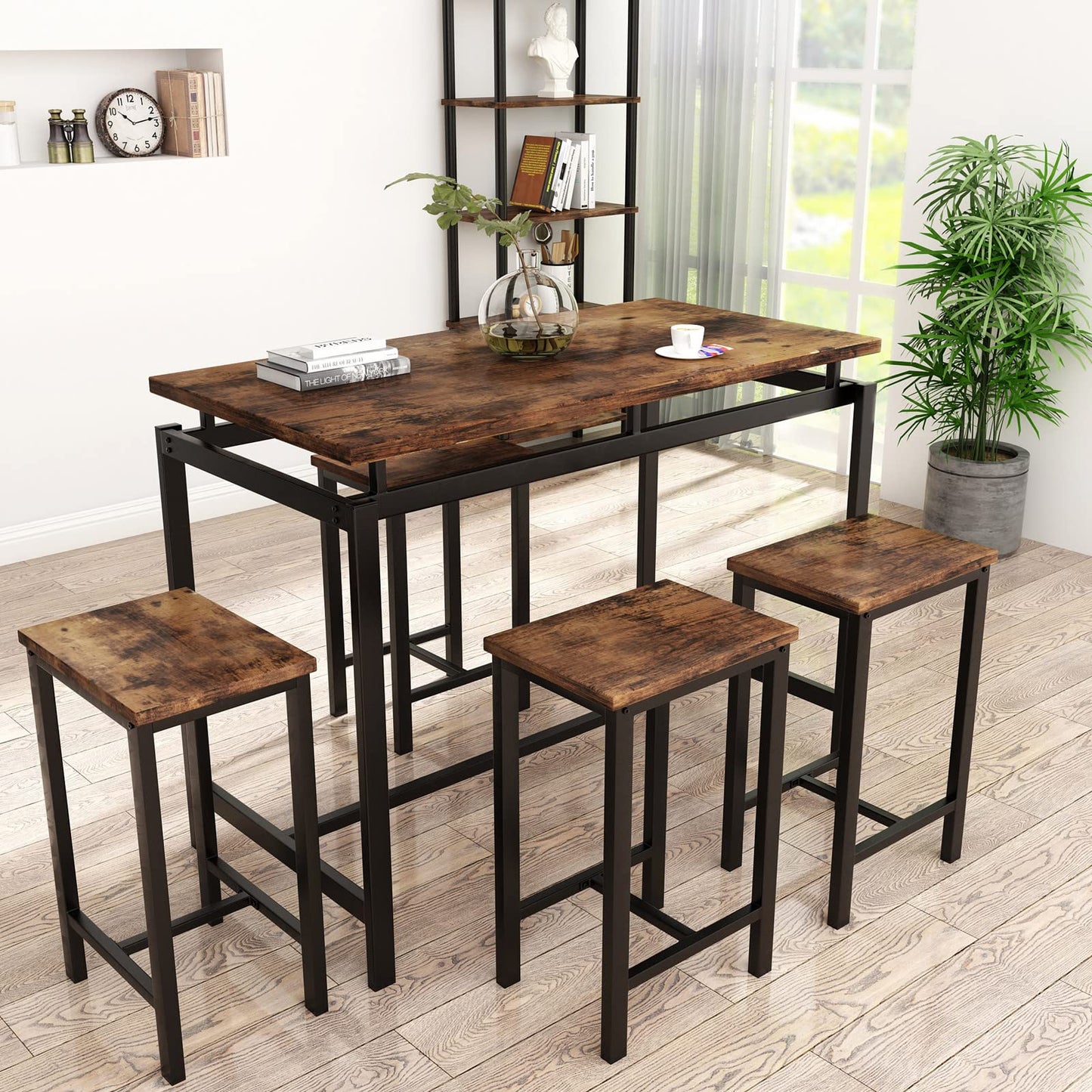 AWQM Modern Kitchen Dining Table and Chairs 4 Dining Table Set