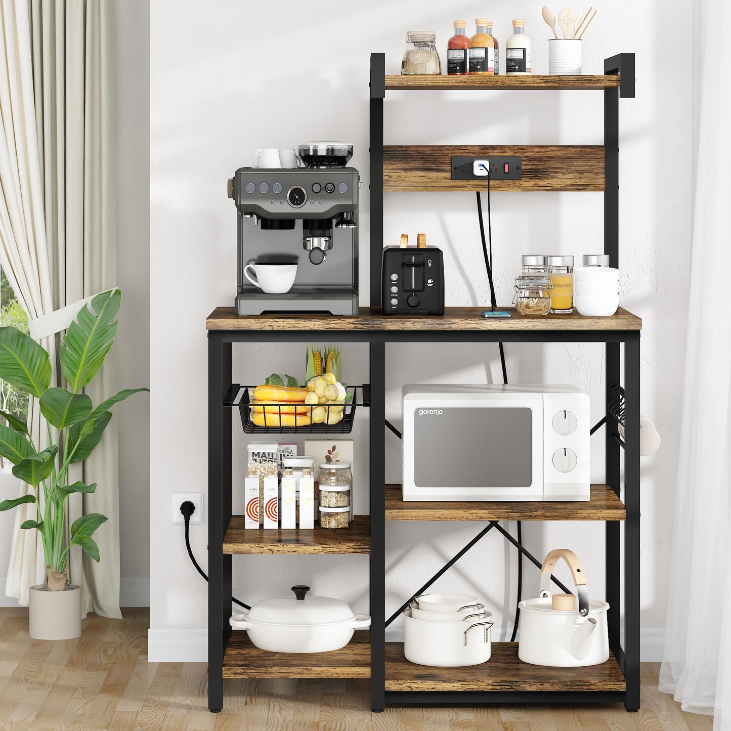 AWQM Storage Kitchen Baking Rack with Power Socket