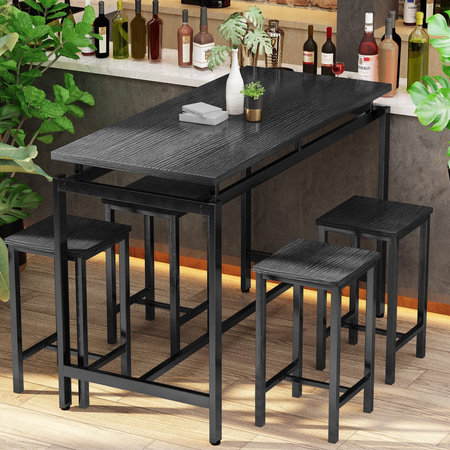 AWQM Modern Kitchen Dining Table and Chairs 4 Dining Table Set