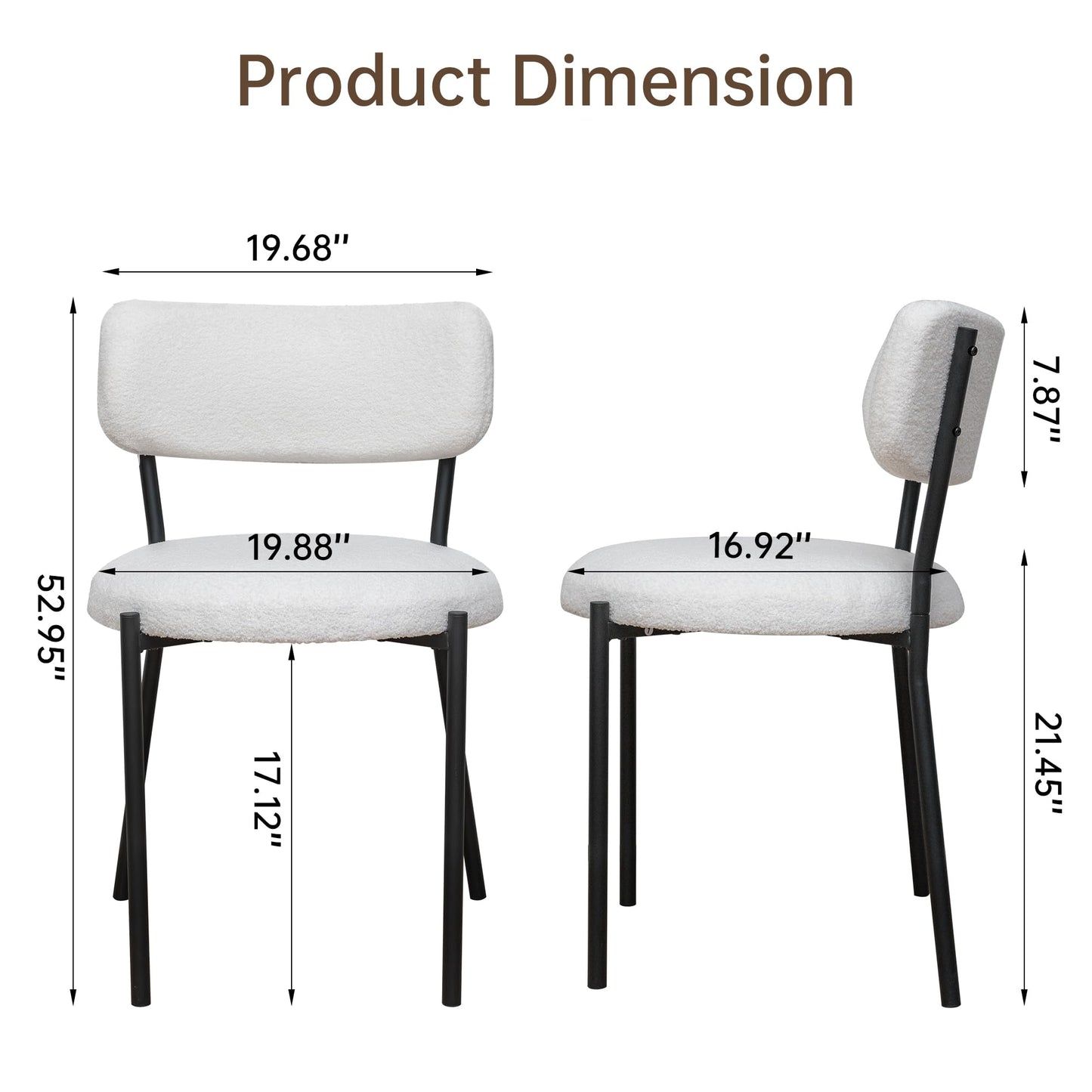AWQM Industrial Wooden Black Metal Leg Dining Table and Chairs for 2 Persons