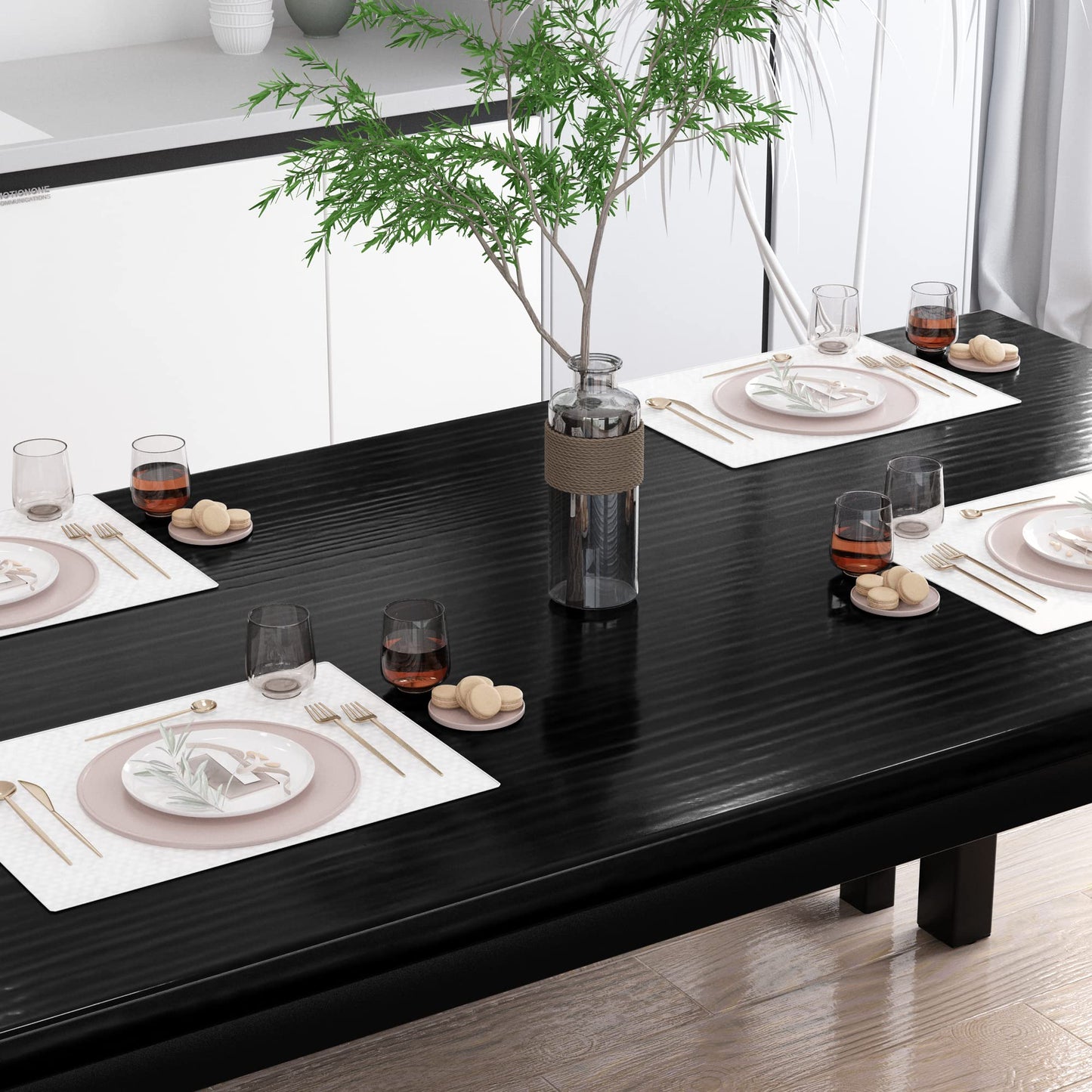AWQM Industrial Wooden Kitchen Dining Set Dining Table for 2-4 People