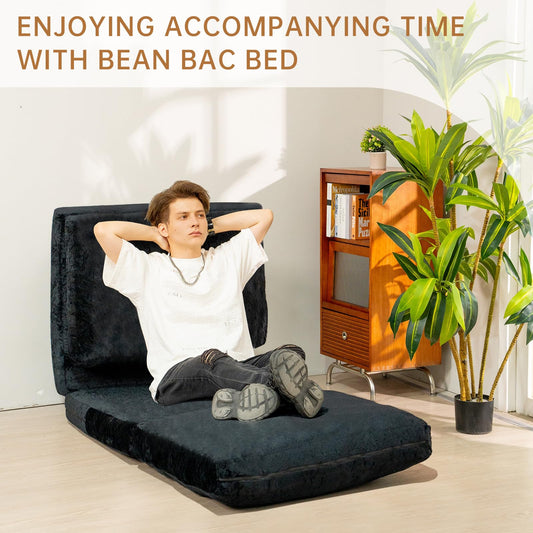 AWQM Bean Bag Bed Folding Sofa Bed, T Shape Folding Mattress