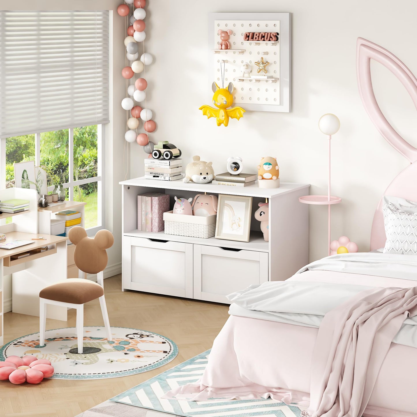 AWQM Toy storage organizer with 2 removable drawers