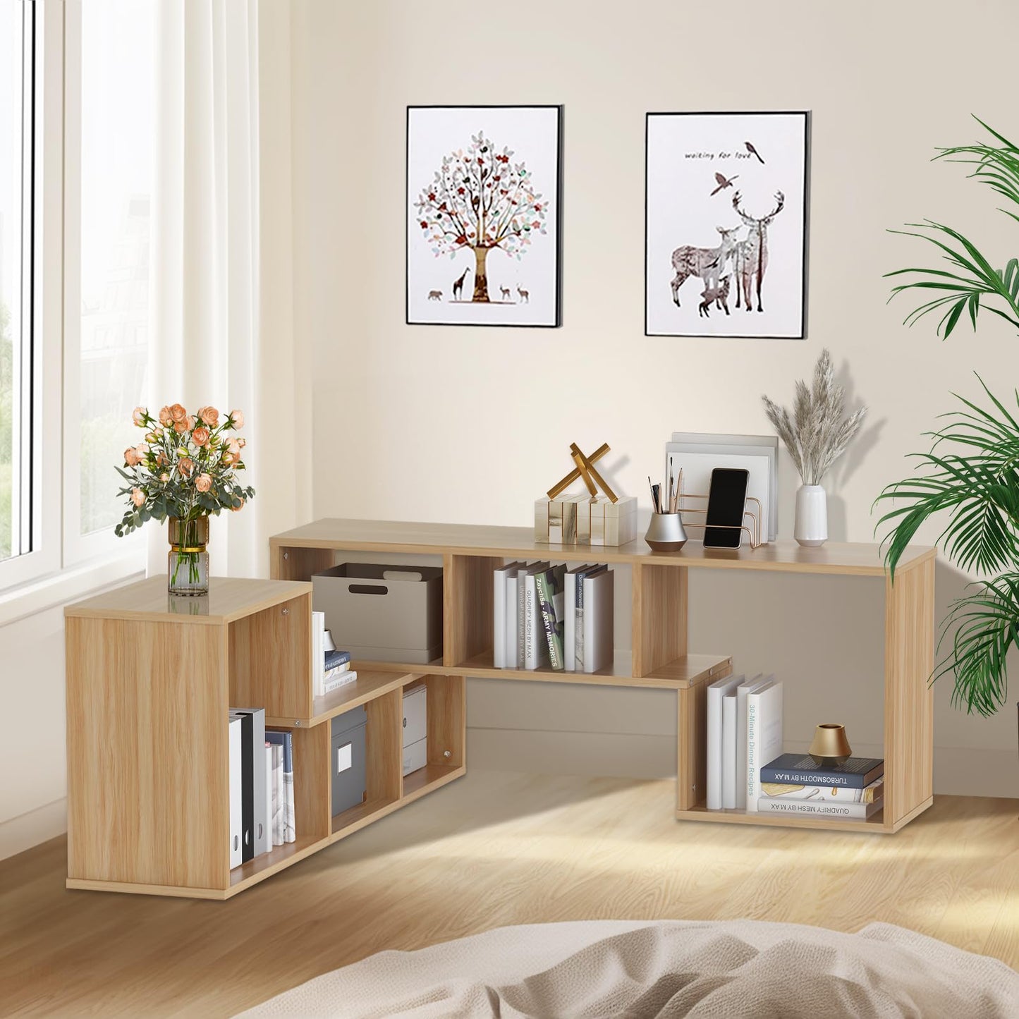 AWQM TV cabinet base frame, 2 piece cube bookshelf freestanding tv cabinet base frame