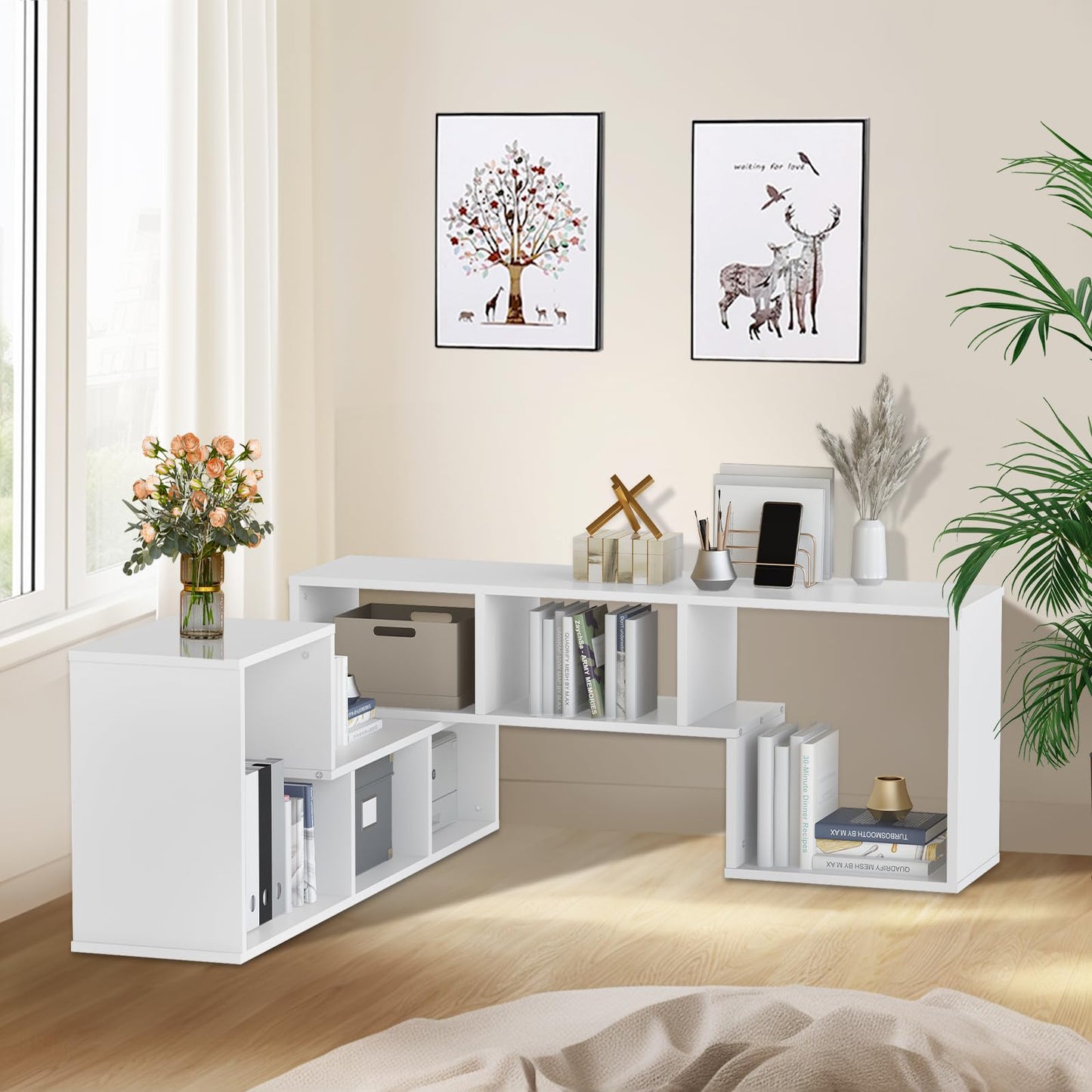 AWQM TV cabinet base frame, 2 piece cube bookshelf freestanding tv cabinet base frame