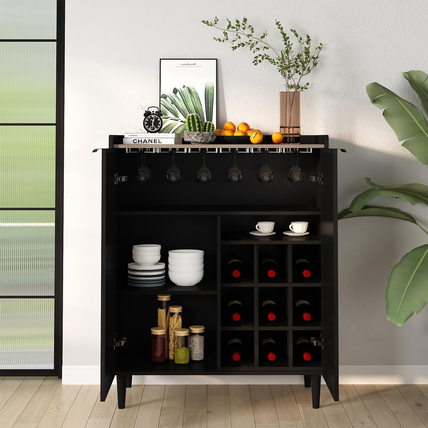 AWQM Bar cabinets, industrial bar cabinets for liquor and glasses