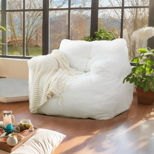 AWQM adult bean bag chair, fur bean bag sofa, memory foam large bean bag chair