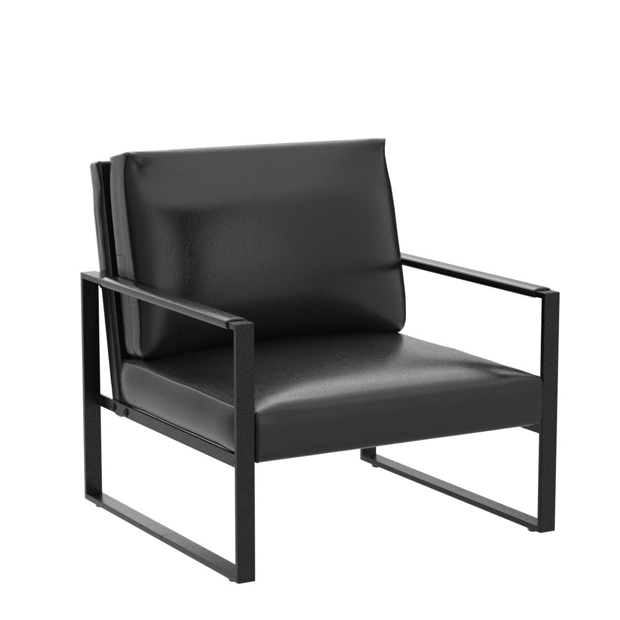 AWQM Leather Sofa Chair Thickened Upholstered Backrest Single Sofa Chair