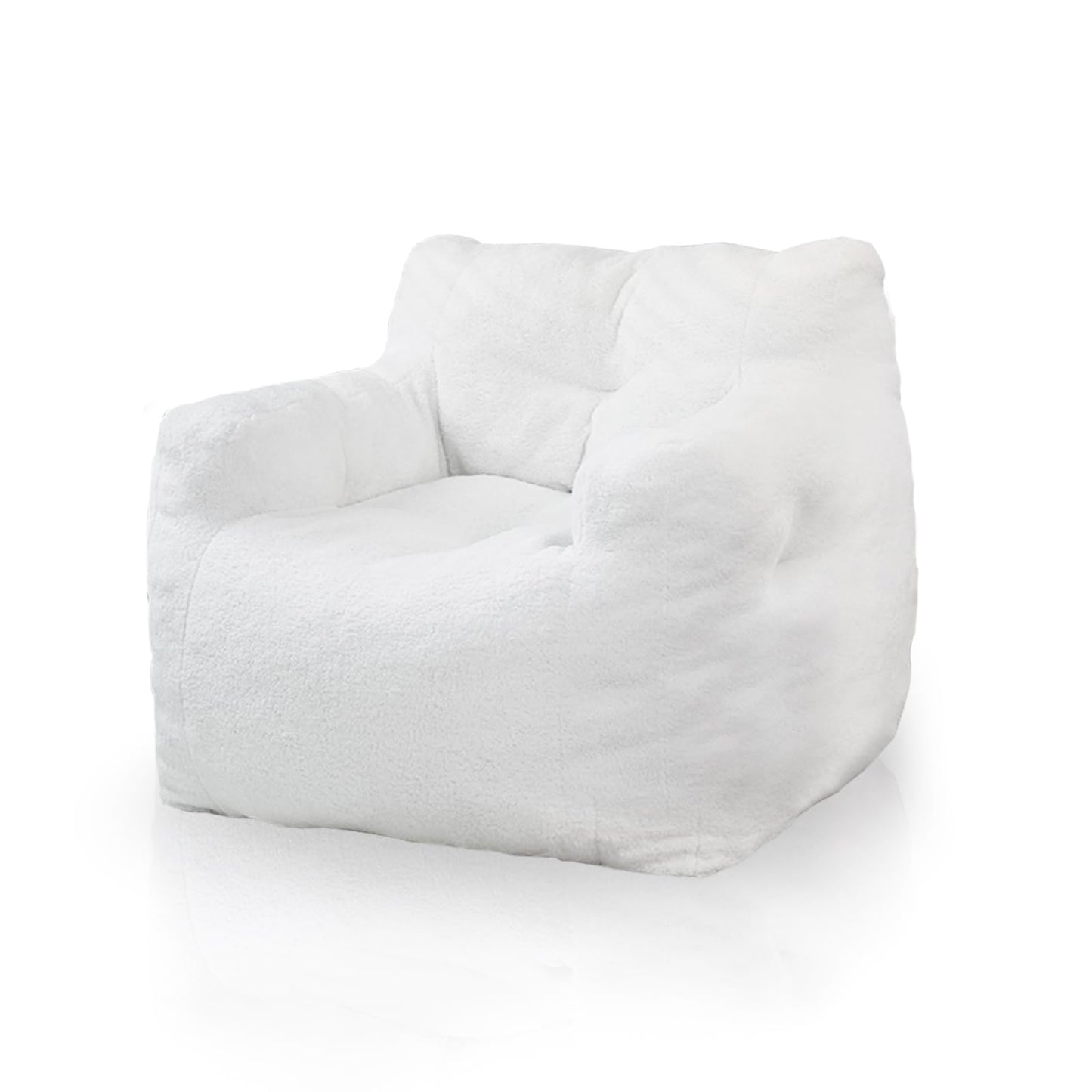 AWQM adult bean bag chair, fur bean bag sofa, memory foam large bean bag chair