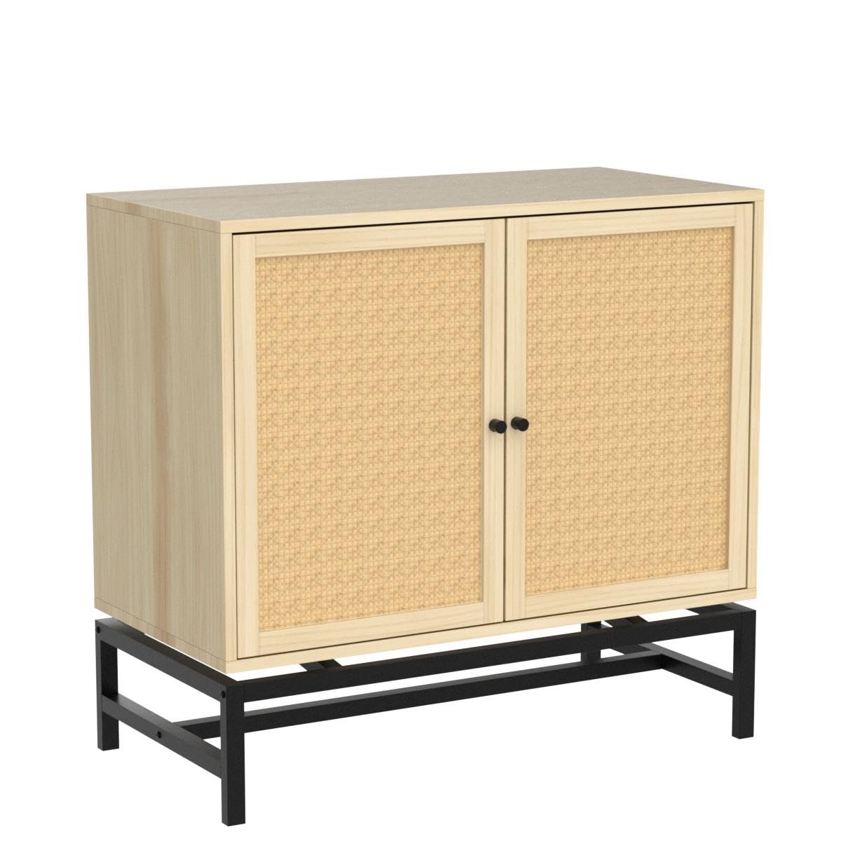 AWQM Storage Sideboard Natural Rattan Door Storage Cabinet(1PCS)