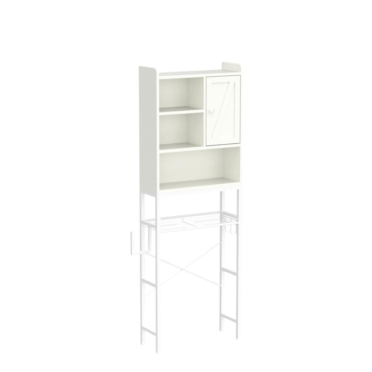 AWQM Wooden Single Door Above Toilet Space Saver Cabinet