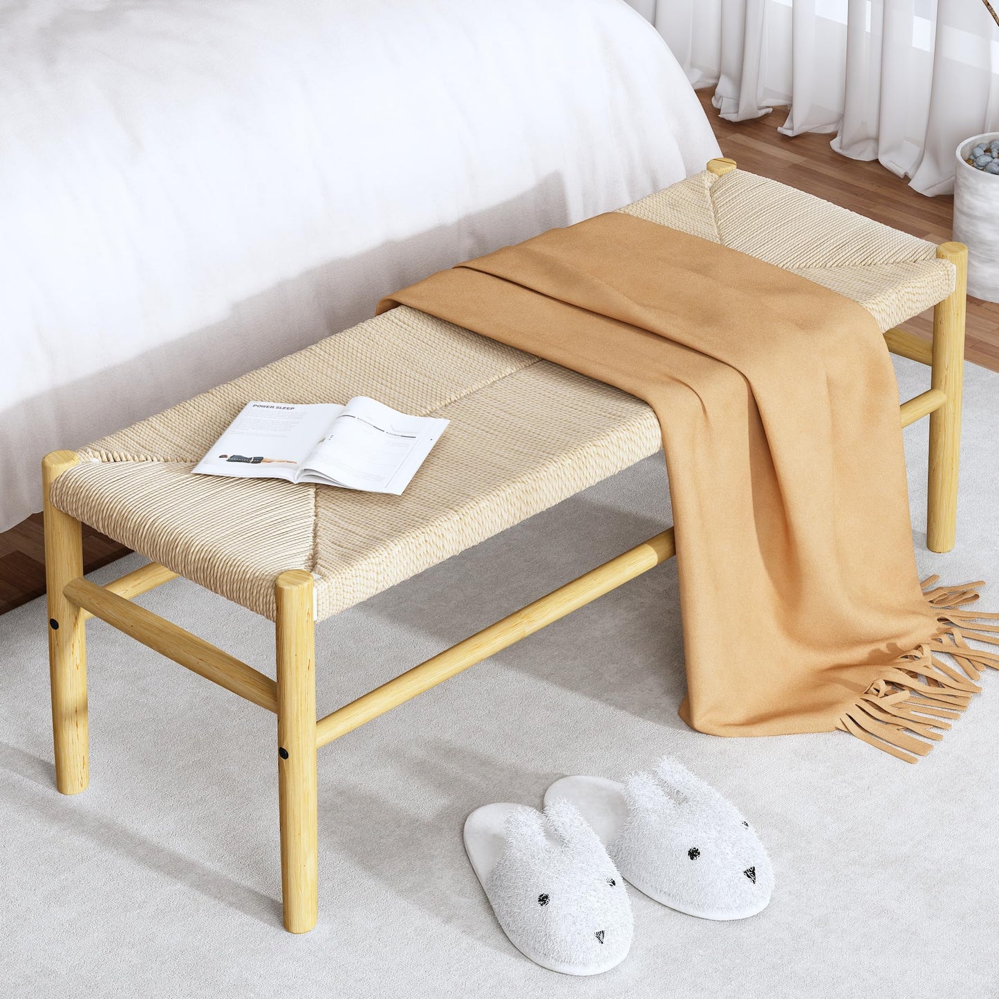 AWQM Entryway Storage Bench