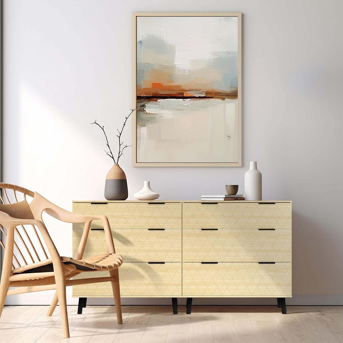 AWQM 3 Drawer Modern Dresser Large Capacity Drawers