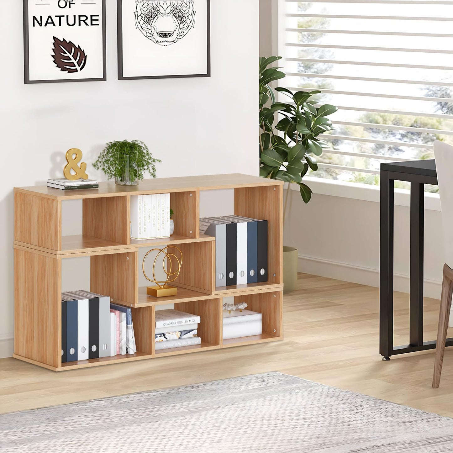 AWQM TV cabinet base frame, 2 piece cube bookshelf freestanding tv cabinet base frame