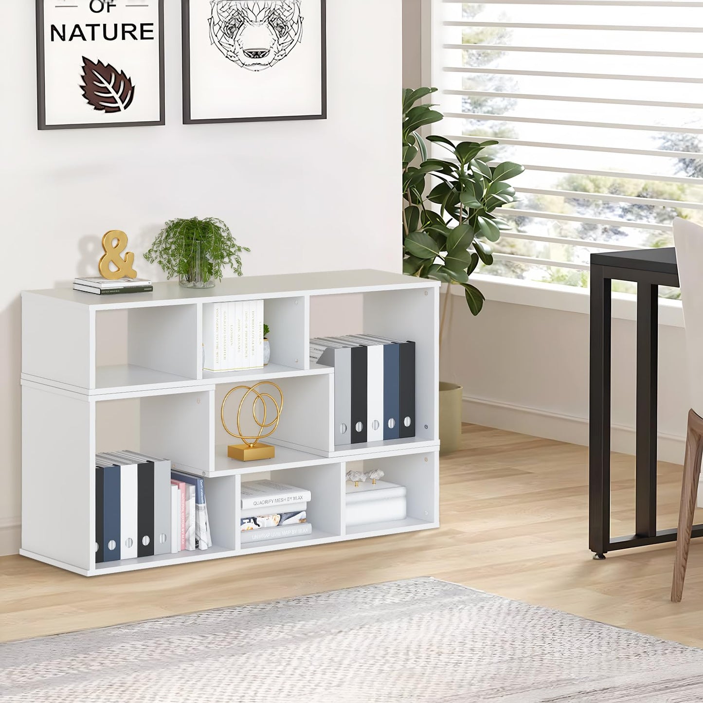 AWQM TV cabinet base frame, 2 piece cube bookshelf freestanding tv cabinet base frame