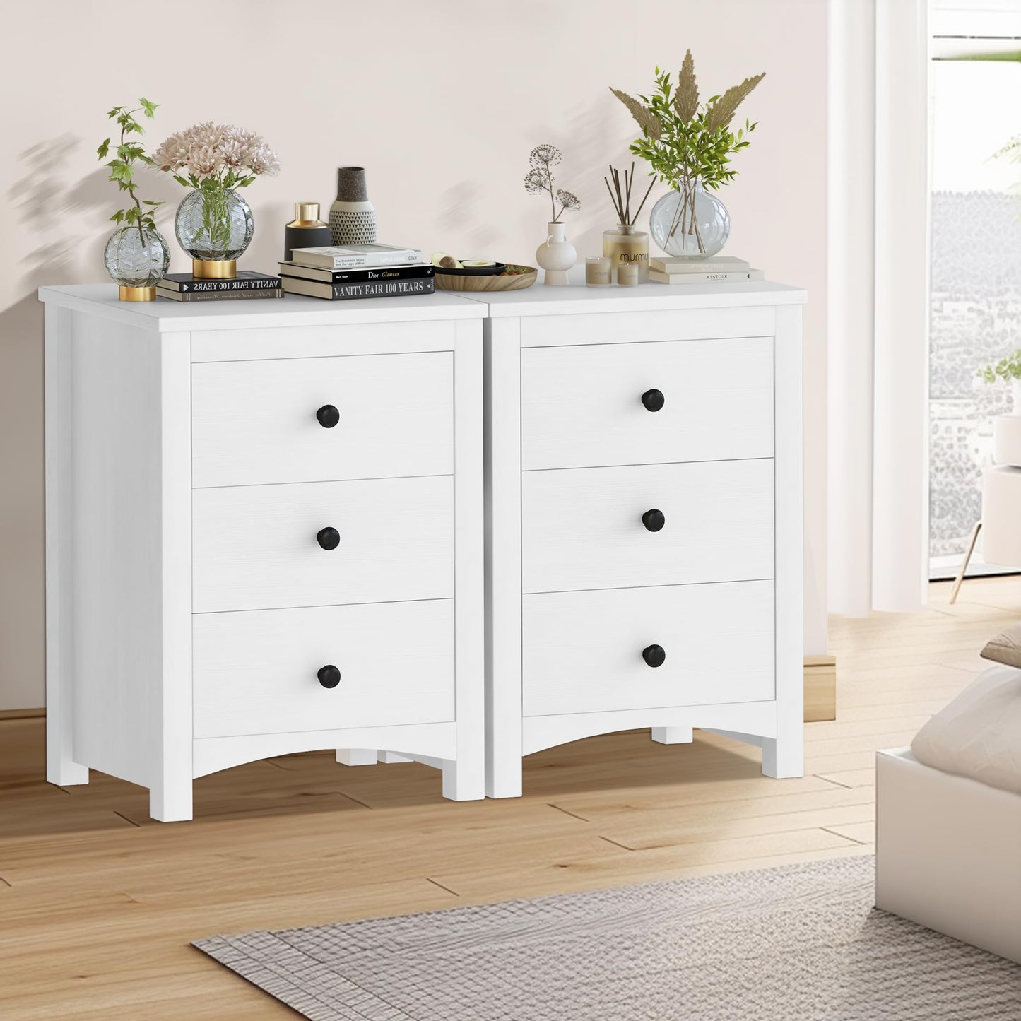 AWQM Nightstand, Bedroom Nightstand, Modern Bedside Sofa Cabinet