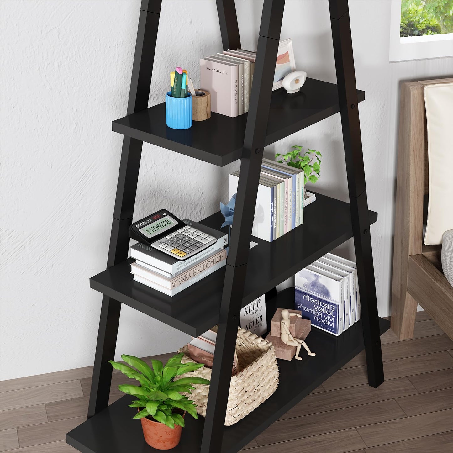 AWQM 4-story A-frame, industrial metal vertical ladder frame
