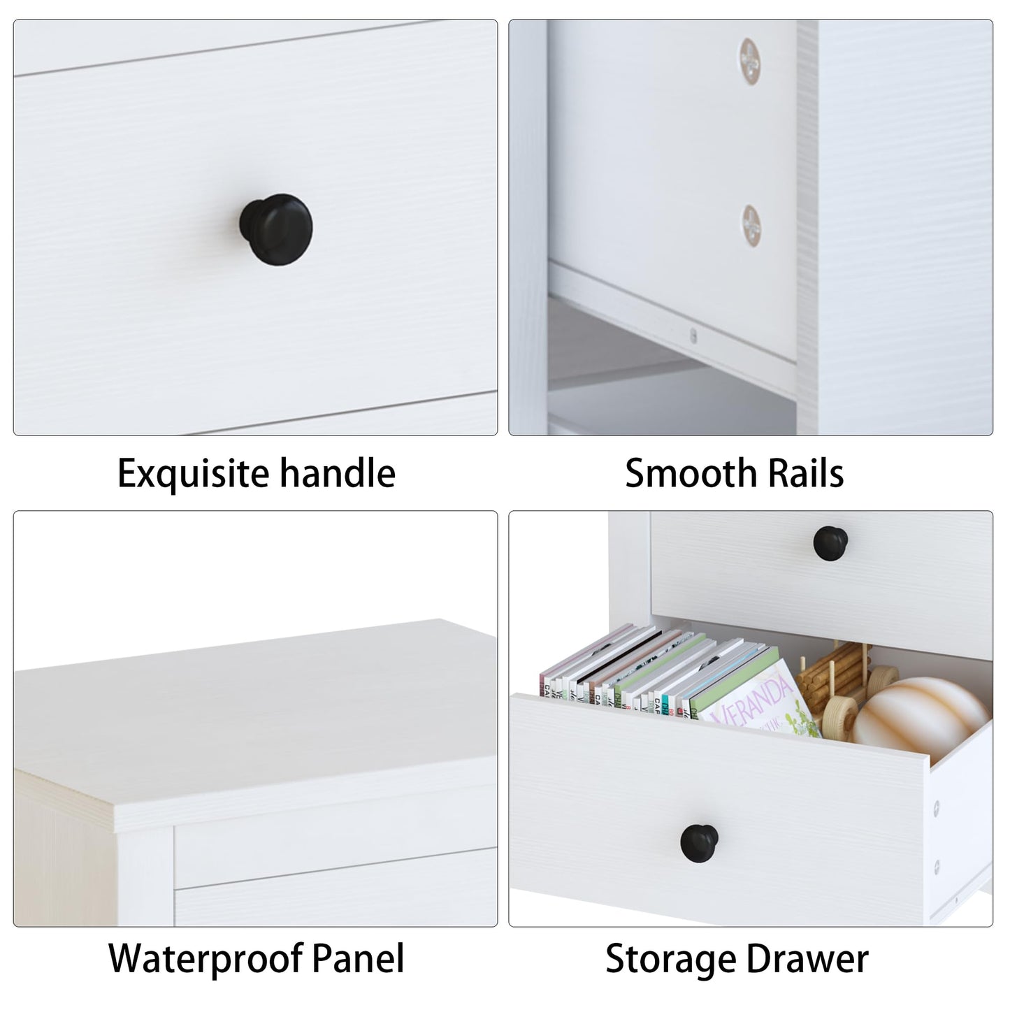 AWQM Nightstand, Bedroom Nightstand, Modern Bedside Sofa Cabinet