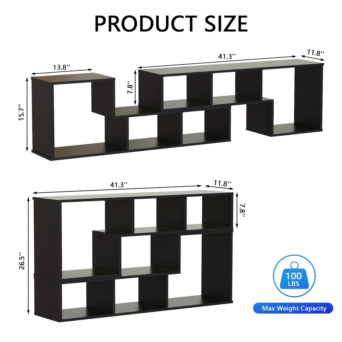 AWQM TV cabinet base frame, 2 piece cube bookshelf freestanding tv cabinet base frame