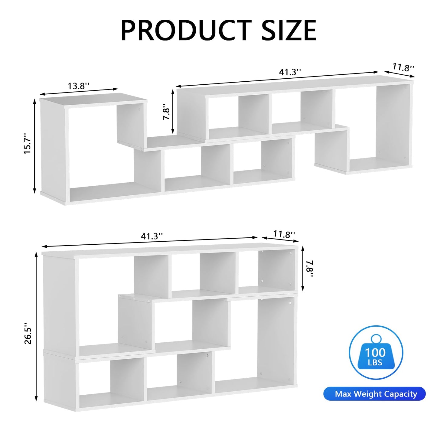 AWQM TV cabinet base frame, 2 piece cube bookshelf freestanding tv cabinet base frame