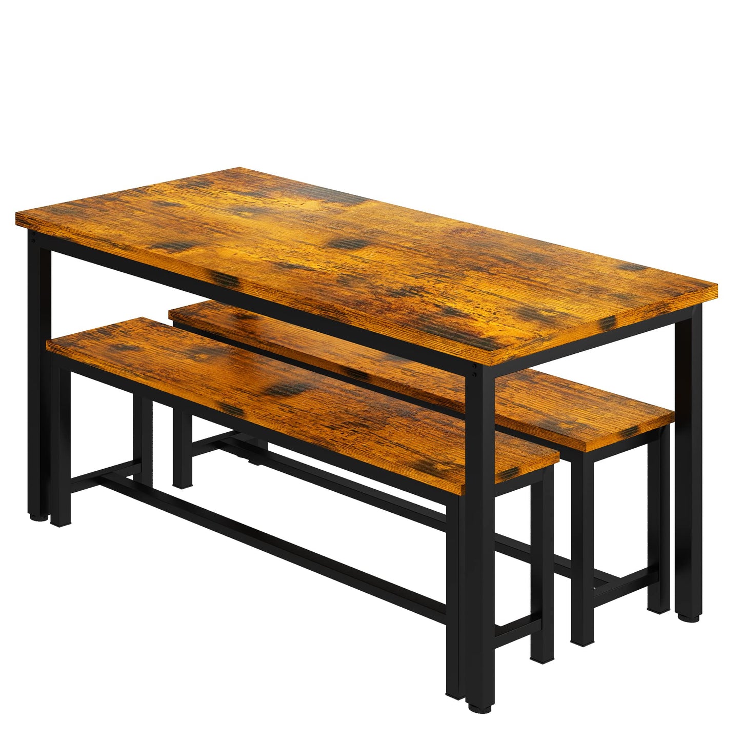 AWQM Industrial Wooden Kitchen Dining Set Dining Table for 2-4 People