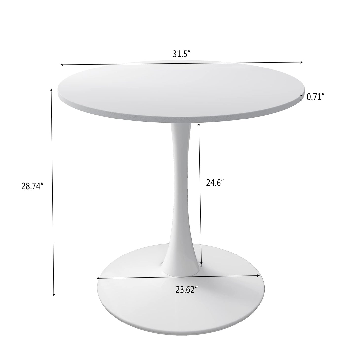 AWQM 32-Inch Modern Round Dining Table, Tables for 2-4