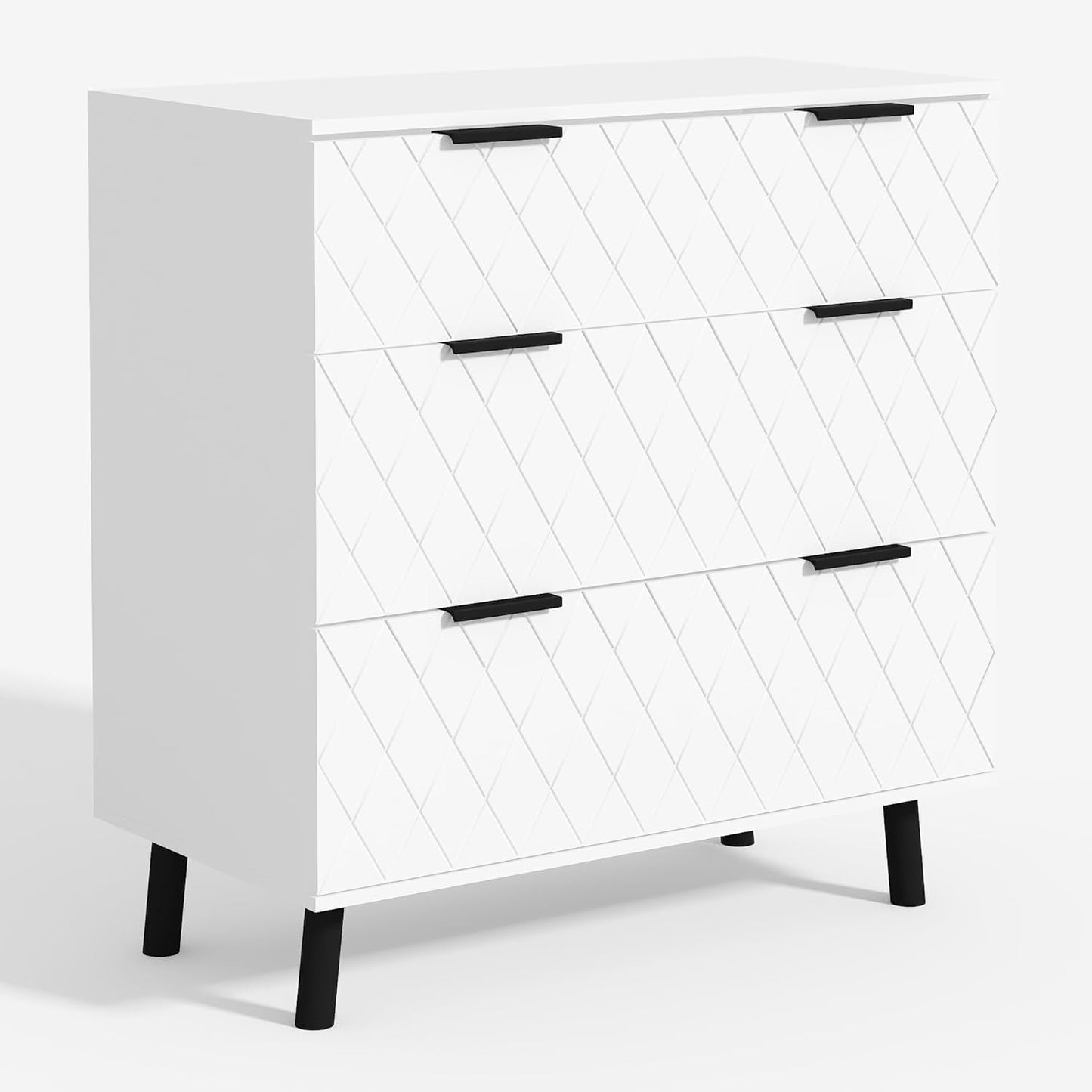 AWQM 3 Drawer Modern Dresser Large Capacity Drawers