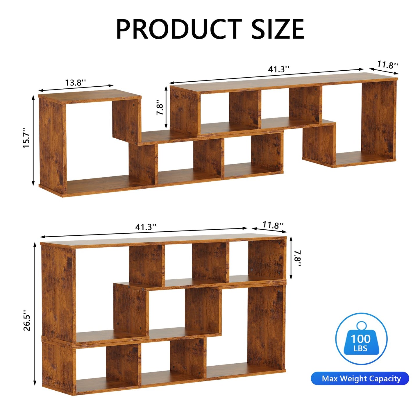 AWQM TV cabinet base frame, 2 piece cube bookshelf freestanding tv cabinet base frame