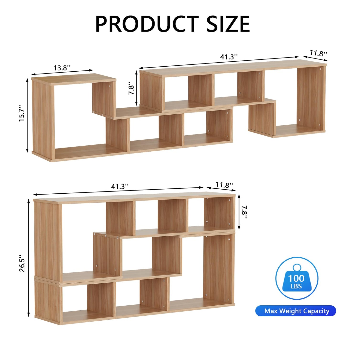 AWQM TV cabinet base frame, 2 piece cube bookshelf freestanding tv cabinet base frame